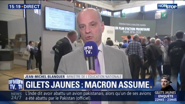 Propos de Macron sur les manifestants: pour Jean-Michel Blanquer, le Président a tenu un discours républicain normal