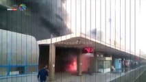 اللحظات الأولي لحريق قطار محطة مصر فى رمسيس (فيديو)