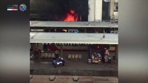 اللحظات الأولي لحريق قطار محطة مصر فى رمسيس