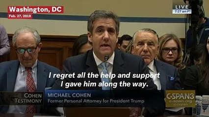 Michael Cohen Tells Congress: Trump Is A 'Racist', 'Conman' And 'Cheat’