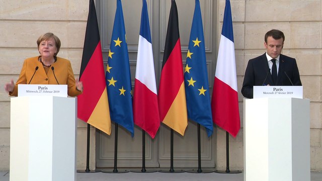 Déclaration avec la Chancelière fédérale d'Allemagne, Angela Merkel