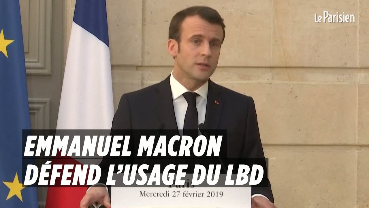 Emmanuel Macron défend l'usage des LBD
