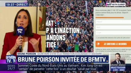 Brune Poirson sur la pétition pour le climat: "C'est bien trop facile de dire ce n'est que l'État qui peut répondre à la transition écologique"