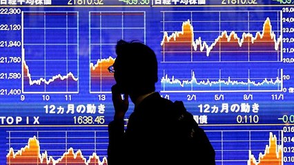 Asia shares tick up, dollar near three-week low after Powell comments