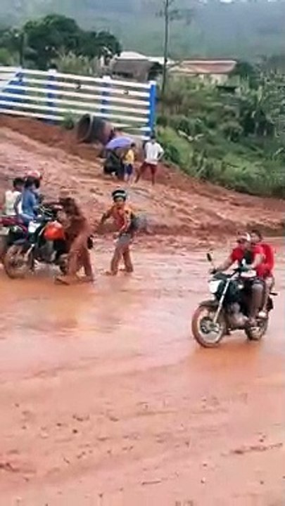 Rain Makes Road into Slippery Slope