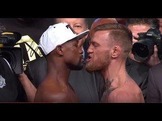 HEATED!!! -  FLOYD MAYWEATHER v CONOR McGREGOR - OFFICIAL WEIGH IN **FULL VIDEO** (LAS VEGAS)