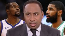 Stephen A Smith CONFIRMS Kyrie Irving Is LEAVING Boston As Kevin Durant Jerseys Selling At 75% Off