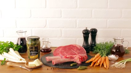 Rib Steak with Red Wine and Gherkin Persillade