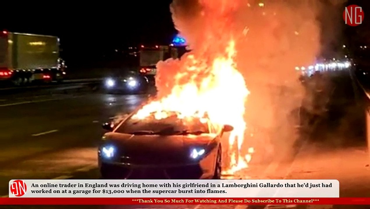 Lak Sira Very Expensive Lamborghini Reduced To Ashes
