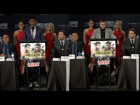 SAUL 'CANELO' ALVAREZ v DANIEL JACOBS *FULL & UNCUT* NEW YORK PRESSER w/ EDDIE HEARN & DE LA HOYA