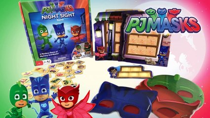 PJ Masks Night Sight Game w Catboy Gekko Owlette for Family Game Night || Keith's Toy Box
