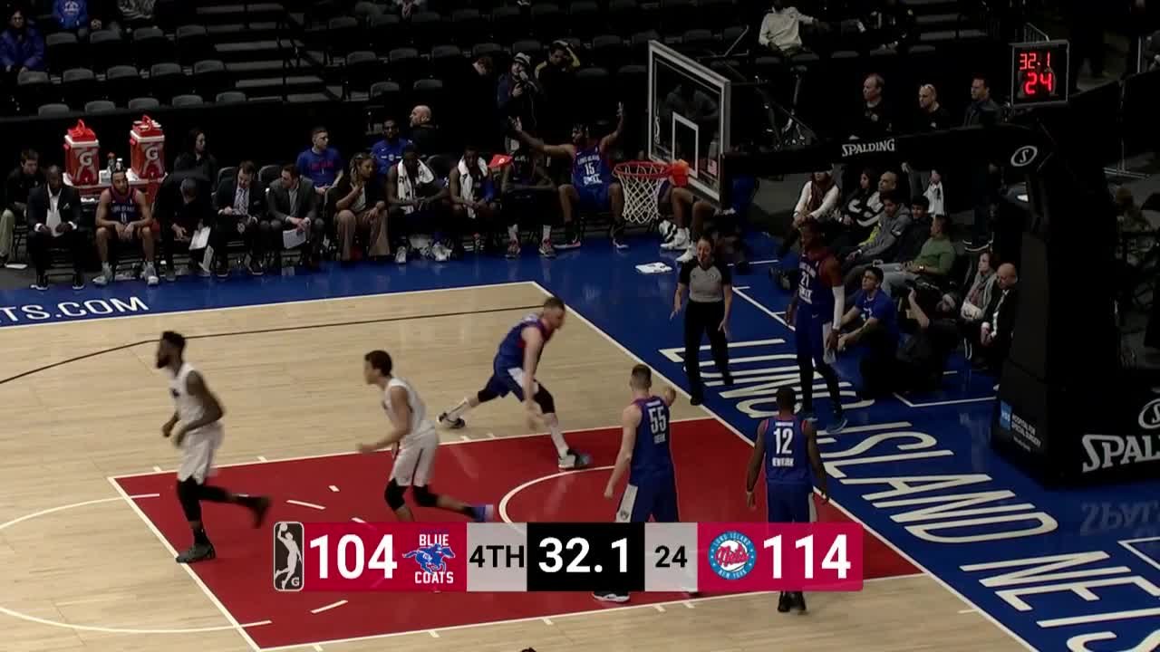 Norvel Pelle Finishes With 24 PTS & 6 BLK For Delaware Blue Coats