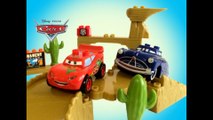 Disney Pixar Cars Mega Bloks Buildable Desert Racers LIghtning McQueen Doc Hudson Hornet Unboxing De