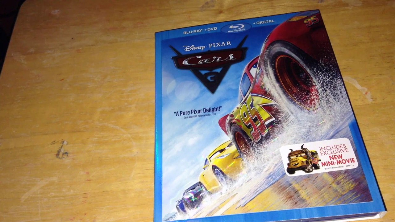 Cars 3 Blu-Ray/DVD/Digital HD Unboxing