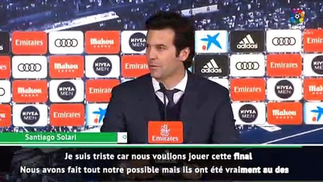 Santiago Solari très triste après l'élimination en Coupe du Roi