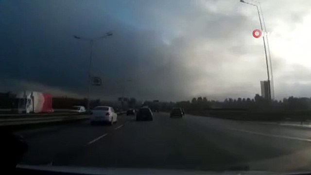 Şile yolunda faciadan dönülen kaza kamerada