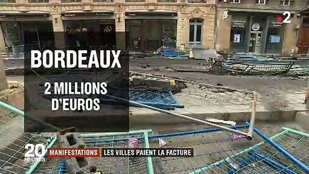 Gilets jaunes : Combien vont devoir dépenser les villes pour réparer les dégâts causés par les manifestations ? Vidéos