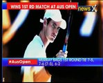 British tennis player Andy Murray wins first game in Australian Open