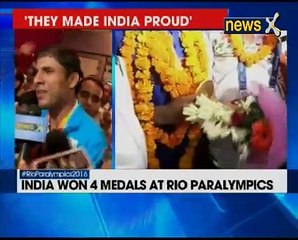 Grand welcome for our heros; After huge success, Paralympic medallists returns