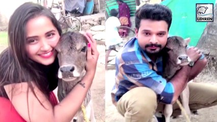 देखिये फिल्म के सेट पर काजल राघवानी और रितेश पांडे का यह अनोखा अंदाज