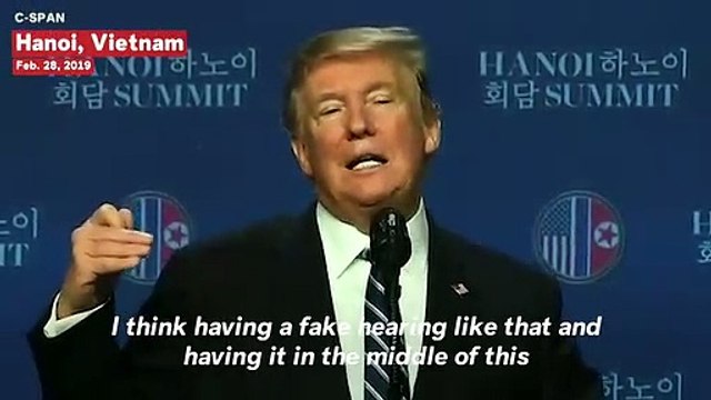 Donald Trump Calls Cohen Testimony 'A Fake Hearing'