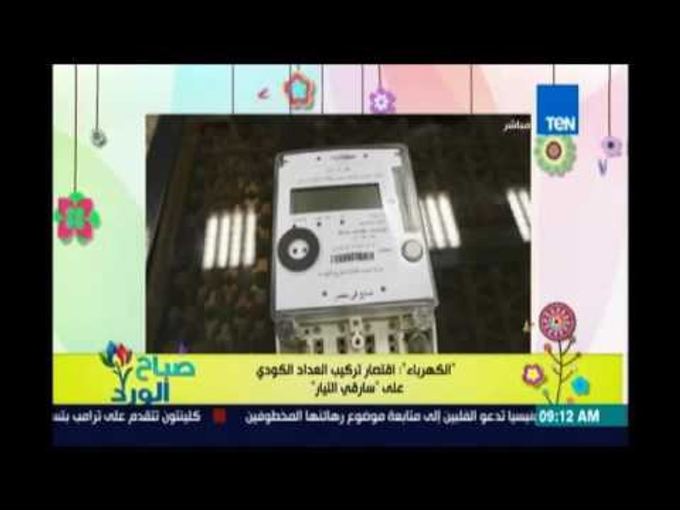 صباح الورد - وزارة الكهرباء تركيب العداد الكودي مقتصر علي سارقي التيار