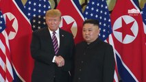 President Trump And Chairman Kim Officially Greeted Each Other