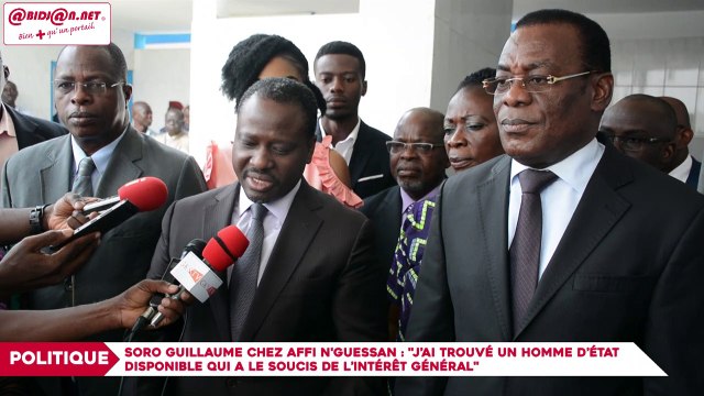 Soro Guillaume en visite chez Affi : J’ai trouvé un homme d’état disponible qui a le soucis de l’intérêt général