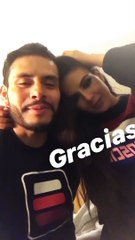 Jonathan Estrada y Dayanara luego de la presentación en Viña del Mar