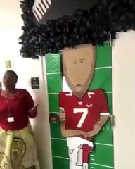 Alissa Perry, a Charlotte, Florida high school teacher, was brought to tears, after being forced to remove her Colin Kaepernick poster for Black History Month, because some students found it "offensive" #BlackHistoryMonth