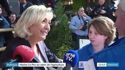 Politique : Marine Le Pen en campagne au Salon de l'agriculture