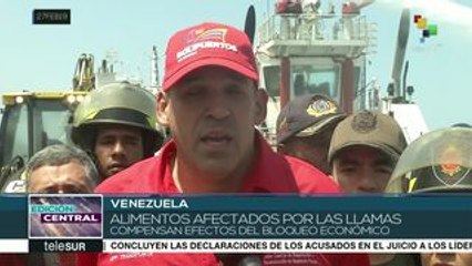 Venezuela:incendio en almacén de alimentos para abastecimiento popular