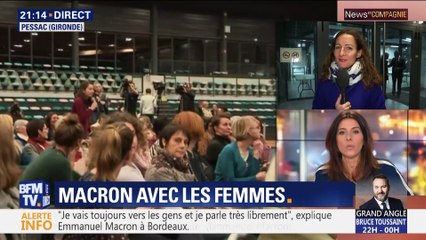 Pessac: Macron avec les femmes