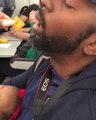 Woman Tries to Feed Sleeping Husband Cracker on Airplane