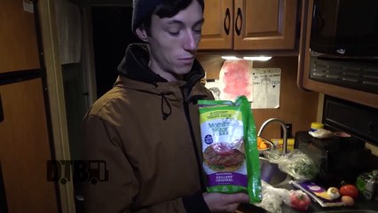 With Confidence Makes Vegetarian Burgers - COOKING AT 65MPH Ep. 35