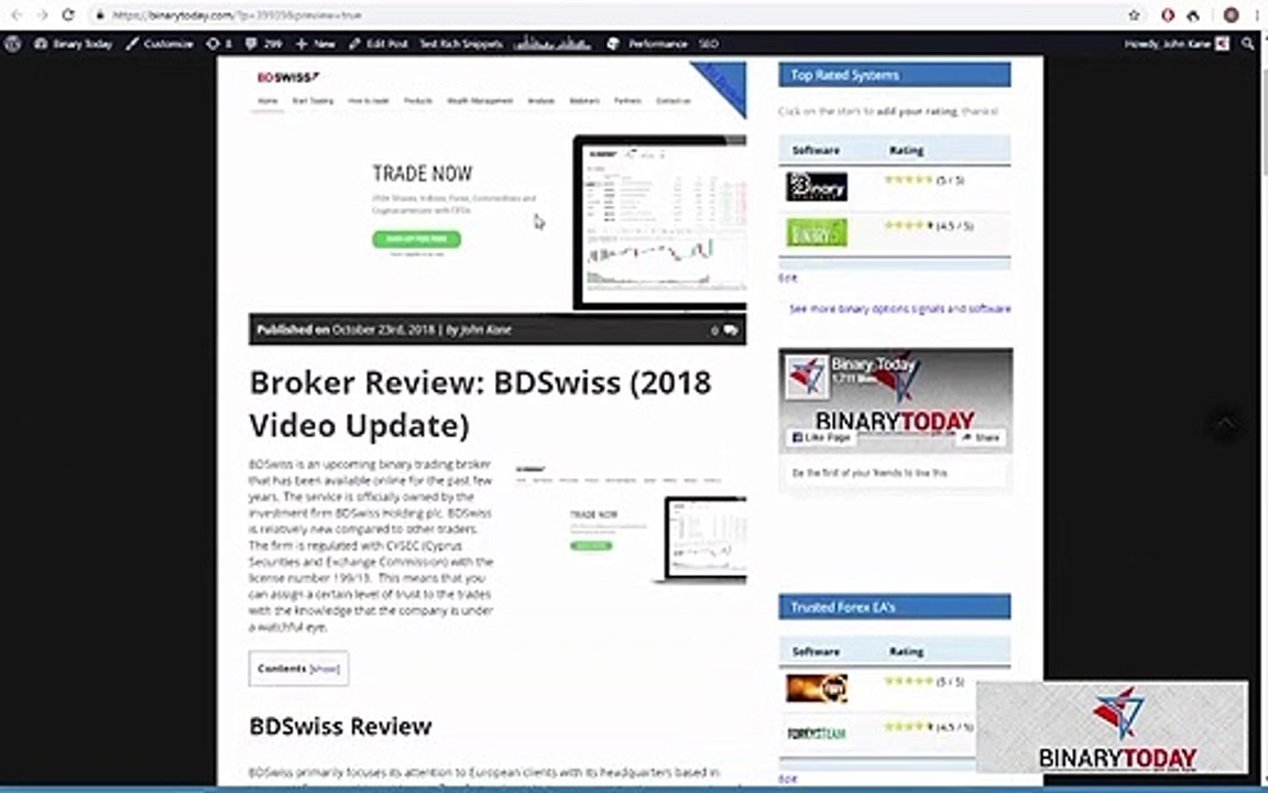BDswiss Binary Options Broker Review 2019 - By BinaryToday