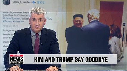 Picture revealed of Kim and Trump saying goodbye in Hanoi