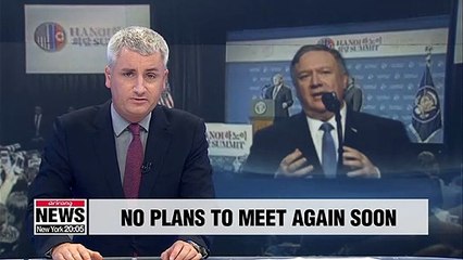 Pompeo says U.S. and North Korea need to regroup before holding more talks