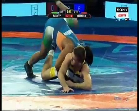 PWL 3 Day 1_ Mumbai Maharathi's Yatsenko Andrey vs Delhi Sultans' Sandeep Tomar