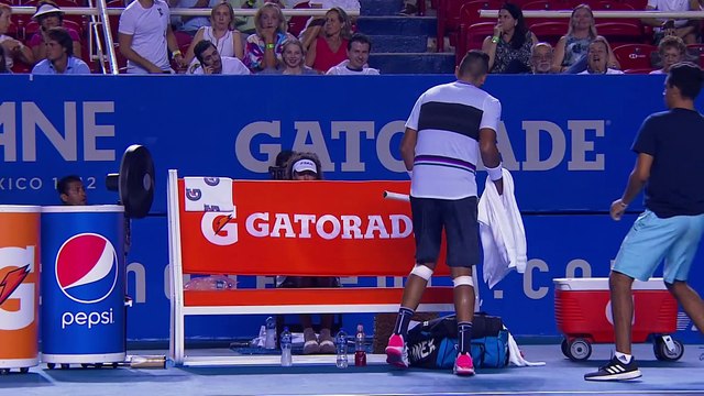 ATP - Acapulco 2019 - Nick Kyrgios sur une jambe, a fait appel aux soigneurs 3 fois, sort Wawrinka