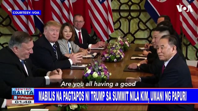 GLOBALITA: Mabilis na pagtapos ni Trump sa Summit nila ni Kim, umani ng papuri