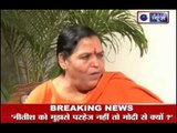 Uma Bharti: I made Nitish Kumar, Bihar CM