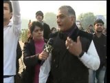 V K Singh Joins Protest Rape