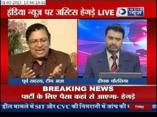 Justice Hegde have Faith in Team Anna