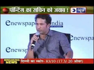 Breaking News: Sachin Hit back Ponting