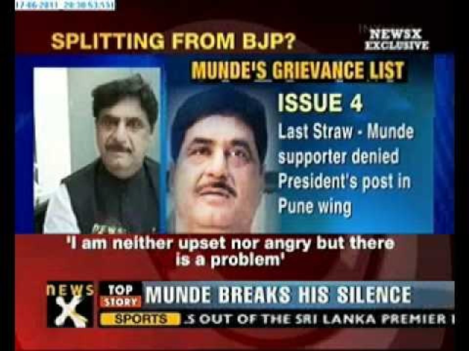 Munde, splitting from BJP?