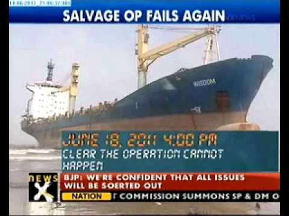 Efforts to tow MV Wisdom fail