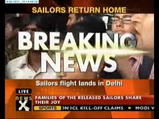 Indian sailors return home