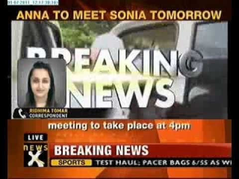 Anna Hazare to meet Sonia Gandhi