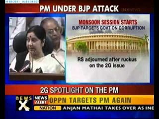 PM sidetracking 2G issue: Sushma Swaraj